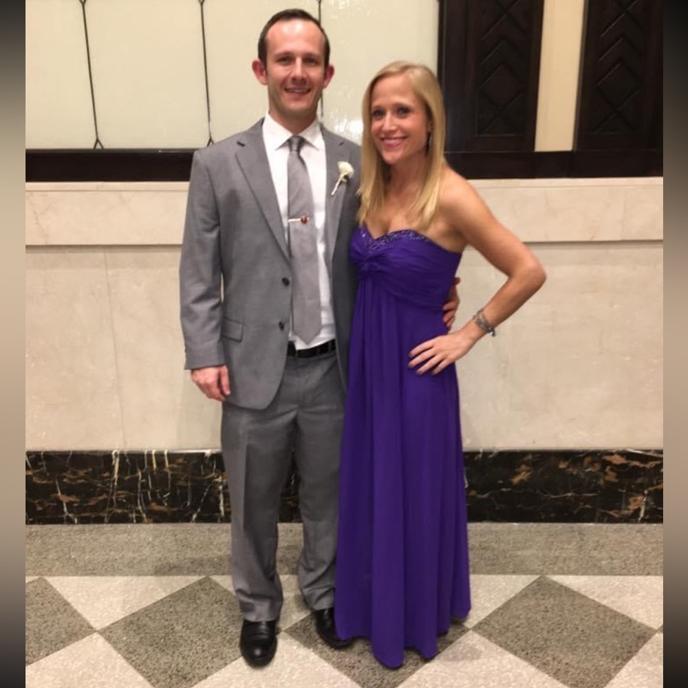 Women’s Strapless Purple Gown